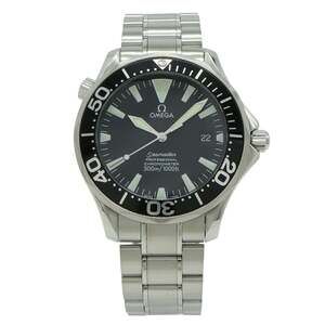 OMEGA Seamaster 300 Professional Date Stainless Steel Automatic Watch with Bl...